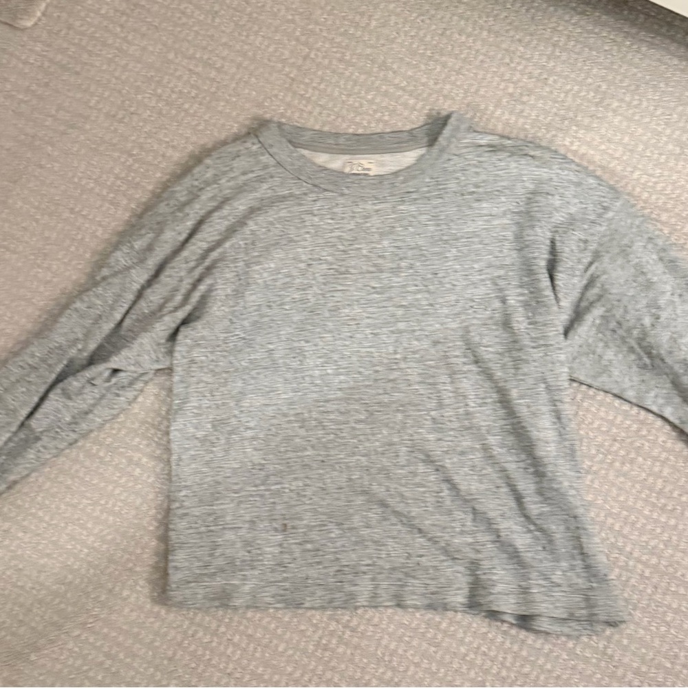 J. Crew Vintage Fleece Gray Top